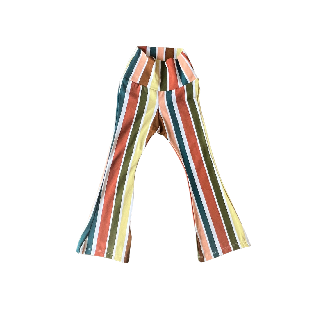 Retro Stripe Flare Leggings