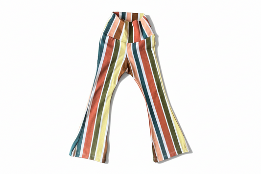 Retro Stripe Flare Leggings