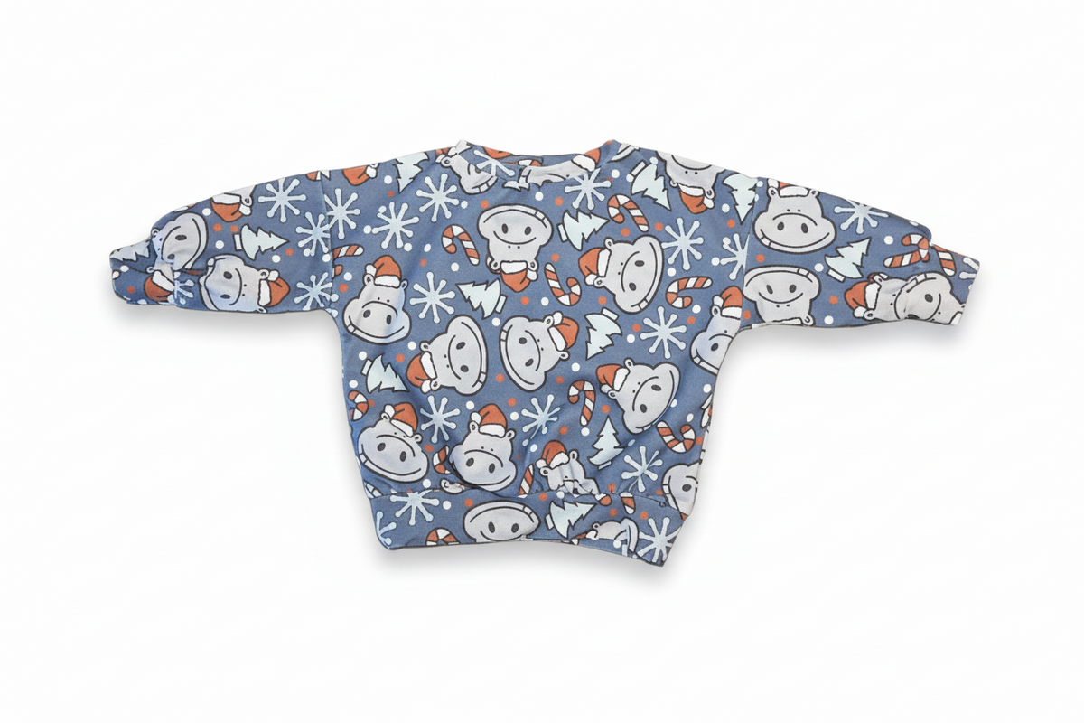 Oversized Sweater - Blue Hippo