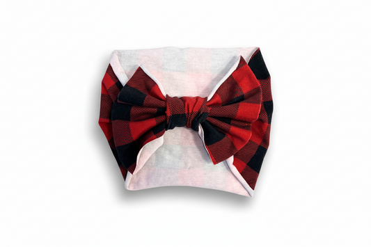 Buffalo Plaid Big Bow Headband