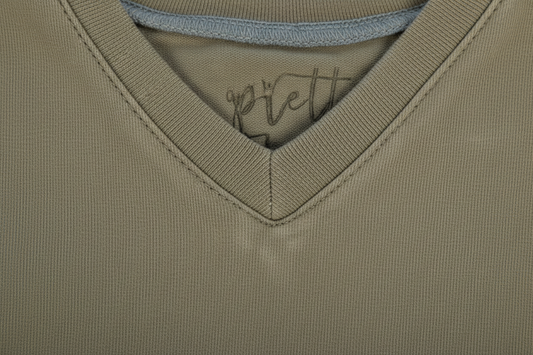 Olive Baggy V-Neck Shirt
