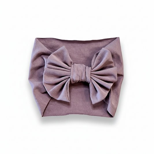 Mauve Big Bow Headband