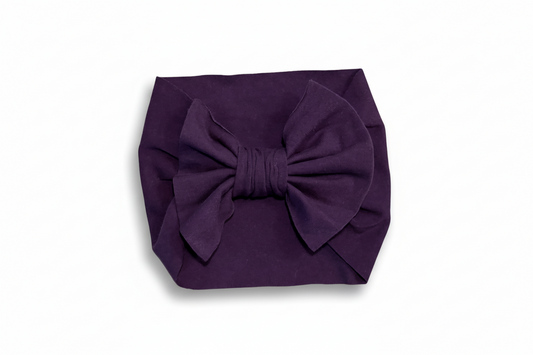 Plum Big Bow Headband