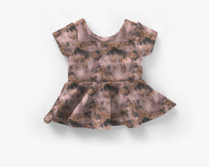 Autumn Glam Peplum Dress