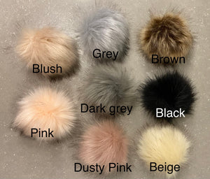 Faux Fur Pom Poms