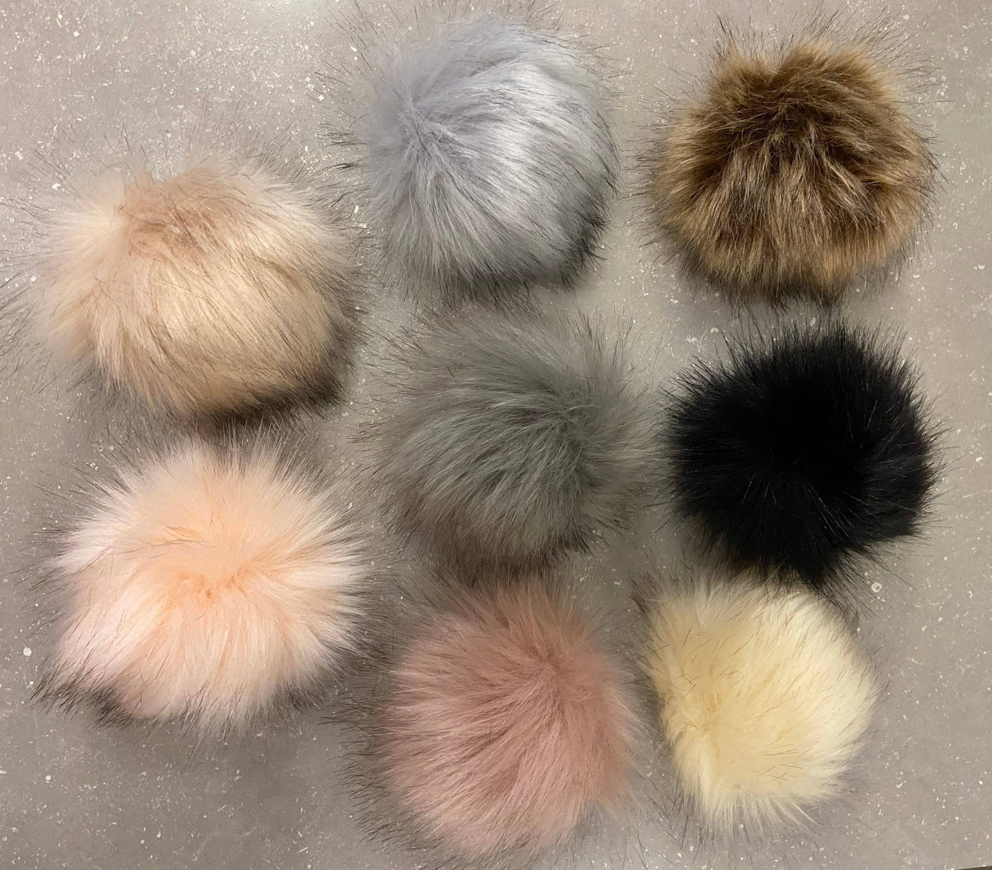 Faux Fur Pom Poms