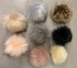 Faux Fur Pom Poms